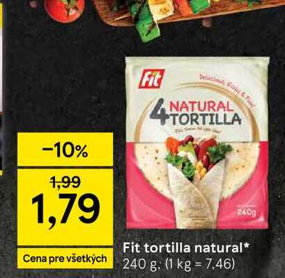 Fit tortilla natural 240 g