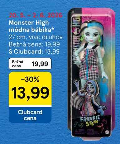 Monster High módna bábika 27 cm