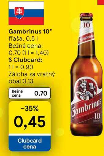 Gambrinus 10° fľaša, 0.5 l v akcii