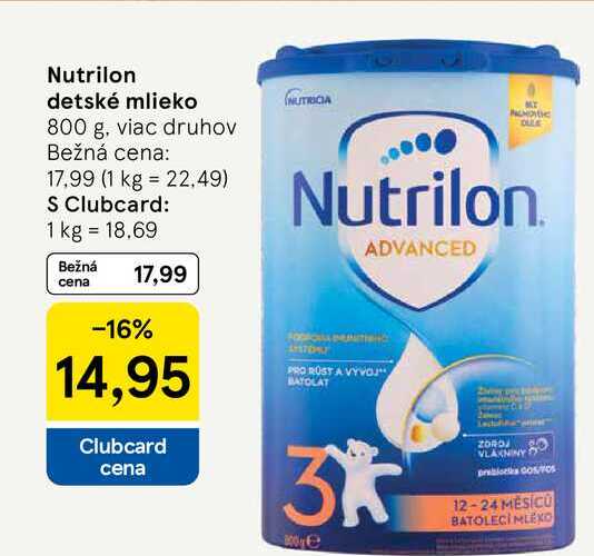 Nutrilon detské mlieko 800 g