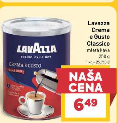 Lavazza Crema e Gusto Classico mletá káva 250 g