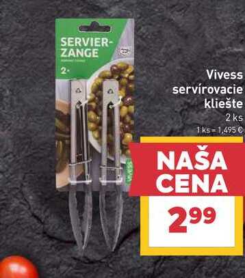 Vivess servírovacie kliešte 2ks