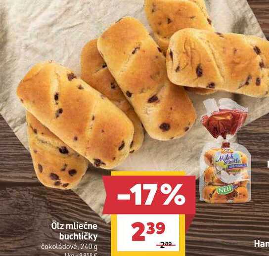 Ölz mliečne buchtičky čokoládové, 240 g