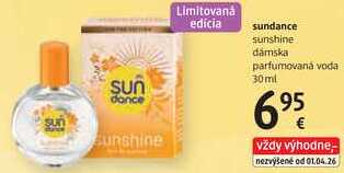 sundance sunshine dámska parfumovaná voda, 30ml 