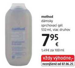method dámsky sprchovací gél, 532 ml