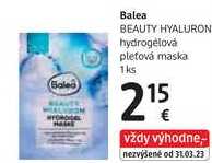Balea BEAUTY HYALURON hydrogelová pletová maska, 1 ks