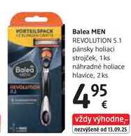 Balea MEN REVOLUTION 5.1 pánsky holiaci strojček, 1 ks náhradné holiace hlavice, 2 ks