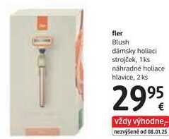 fler Blush dámsky holiaci strojček, 1 ks náhradné holiace hlavice, 2 ks