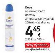 Dove advanced CARE dámsky antiperspirant v spreji, 200 ml