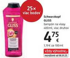 Schwarzkopf GLISS Sampón na vlasy, 400 ml