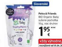 Petra & Friends BIO Organic Baby sušená pochúťka, 10 g