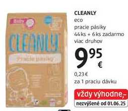 CLEANLY eco pracie pásiky, 44 ks + 6 ks zadarmo