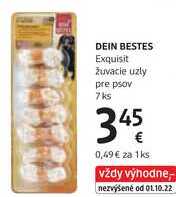 DEIN BESTES Exquisit žuvacie uzly pre psov, 7 ks