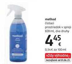 method čistiaci prostriedok v spreji, 828 ml