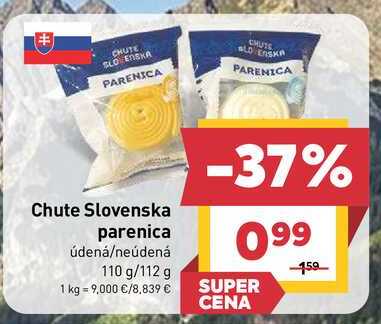Chute Slovenska parenica údená/neúdená 110 g/112 g