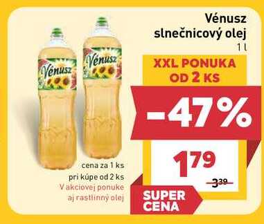 Vénusz slnečnicový olej 1l v akcii