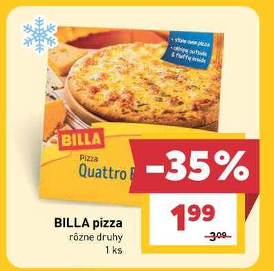 BILLA pizza rôzne druhy 1 ks 