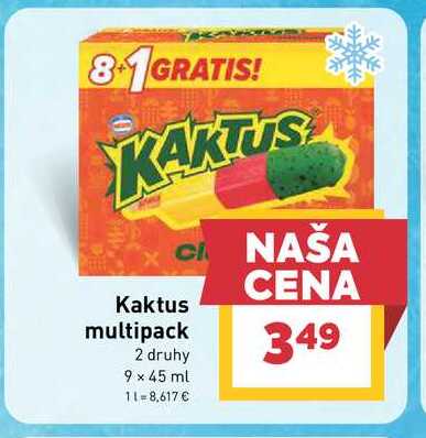 Kaktus multipack 2 druhy 9 x 45 ml 