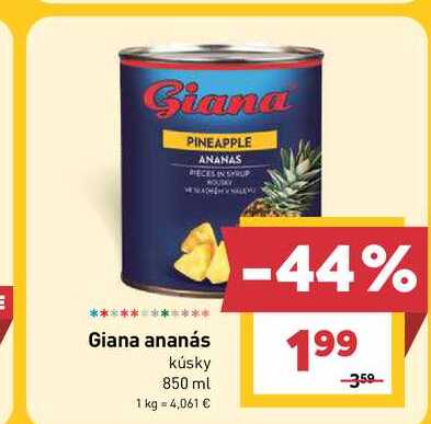 Giana ananás kúsky 850 ml