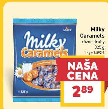 Milky Caramels rôzne druhy 325 g 
