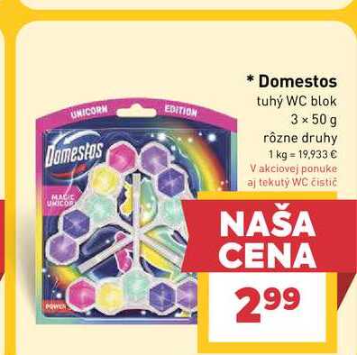 Domestos tuhý WC blok 3 x 50 g