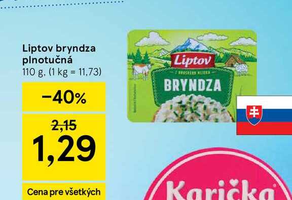 Liptov bryndza plnotučná 110 g