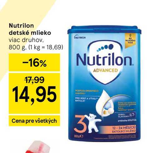 Nutrilon detské mlieko viac druhov 800 g