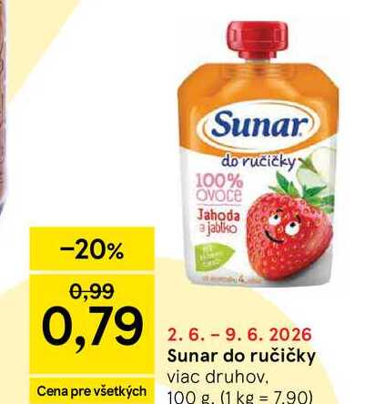 Sunar do ručičky viac druhov 100 g