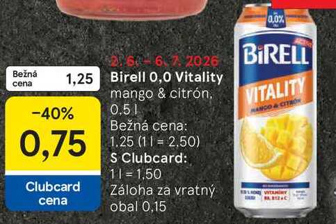 Birell 0,0 Vitality 0.5l