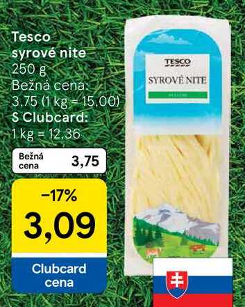 Tesco syrové nite 250 g