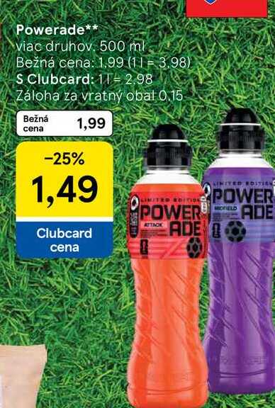 Powerade viac druhov 500 ml