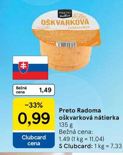 Preto Radoma oškvarková nátierka 135 g 