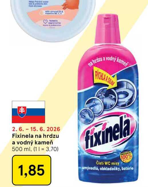 Fixinela na hrdzu a vodný kameň 500 ml