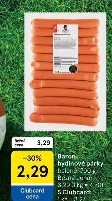 Baron hydinové párky balené 700g