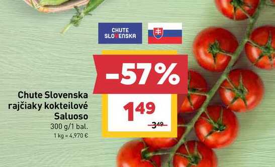 Chute Slovenska rajčiaky kokteilové Saluoso 300 g/1 bal. 