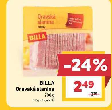 BILLA Oravská slanina 200 g