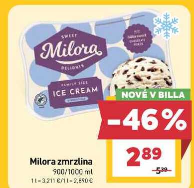 Milora zmrzlina 900/1000 ml