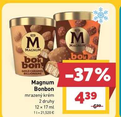 Magnum Bonbon mrazený krém 2 druhy 12 x 17 ml