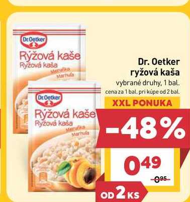 Dr. Oetker ryžová kaša vybrané druhy, 1 bal.