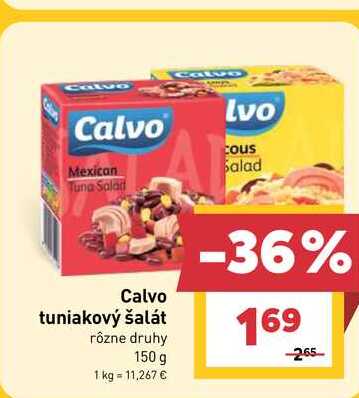 Calvo tuniakový šalát rôzne druhy 150 g