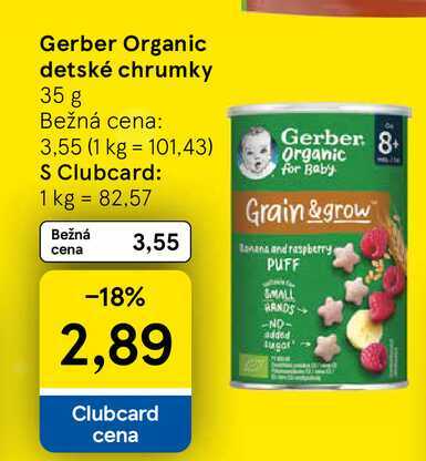 Gerber Organic detské chrumky 35 g
