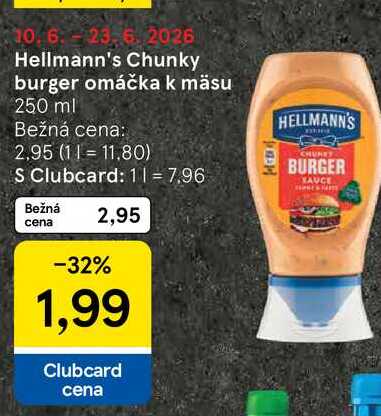 Hellmann's Chunky burger omáčka k mäsu 250 ml 