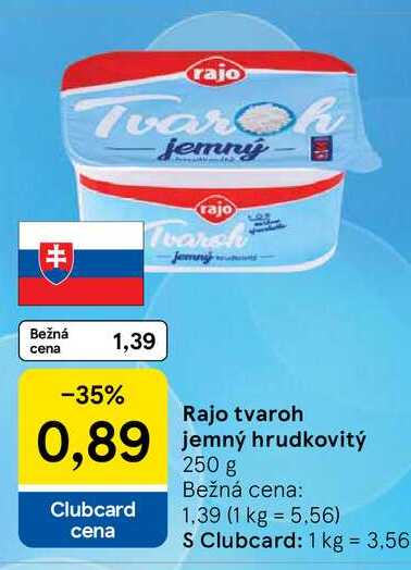 Rajo tvaroh jemný hrudkovitý 250 g