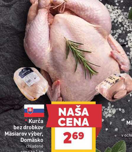 Kurča bez drobkov Mäsiarov výber, Domäsko chladené 1kg