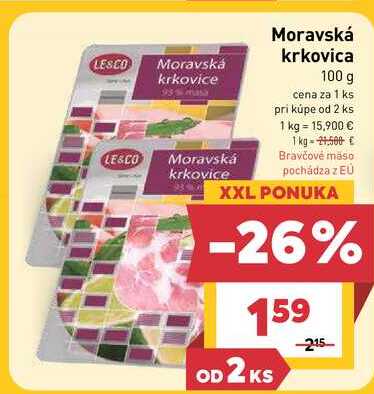 LE&CO Moravská krkovica 100 g