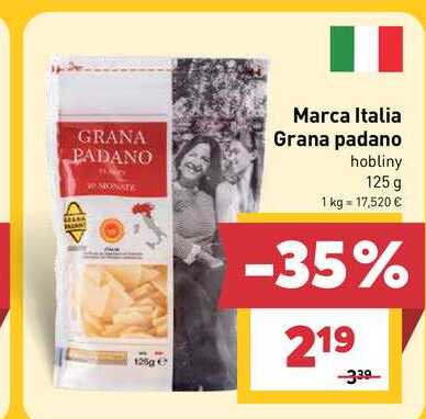 Marca Italia Grana padano hobliny 125 g