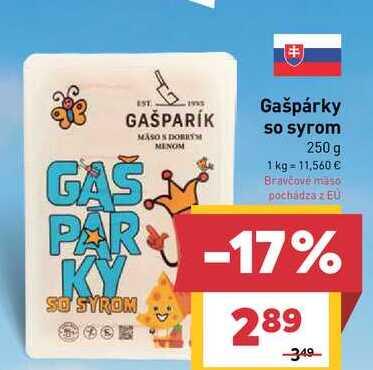 Gašpárky so syrom 250 g