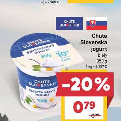 Chute Slovenska jogurt biely 350 g