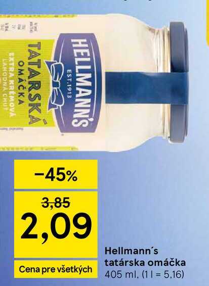 Hellmann's tatárska omáčka 405 ml