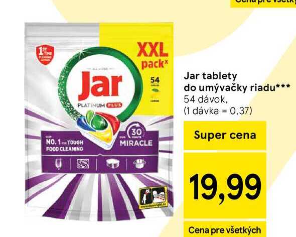 Jar tablety do umývačky riadu 54 dávok